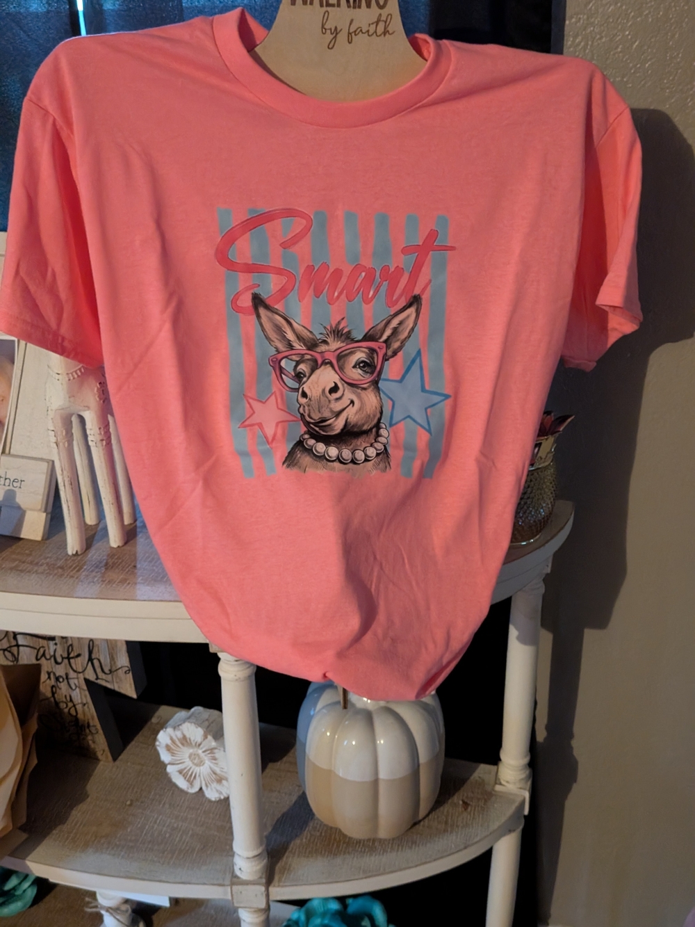 Gildan Pink "Smart" Donkey Graphic Tee